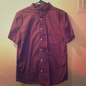 Men’s geometric short sleeve button down